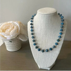 Bead for Life Uganda African
Recycled Paper Bead Blue Necklace